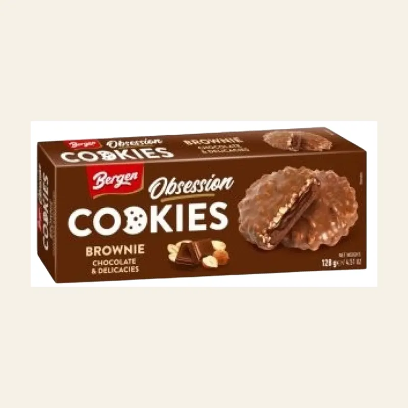 Bergen Obsession Cookies Brownie Chocolate & delicacies 128g X18 — wholesale baking & sweets
