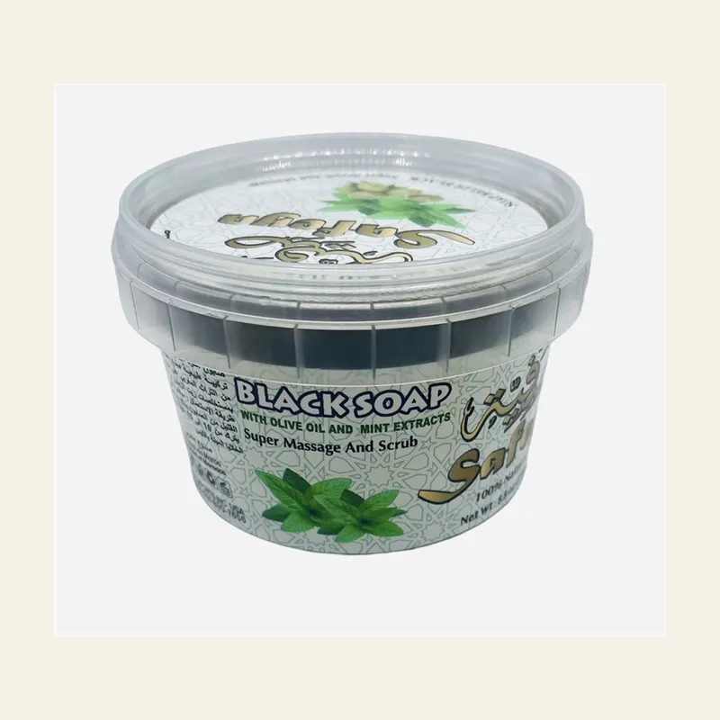 Black Soap Moroccan Mint 250gx36 — wholesale bath & beauty