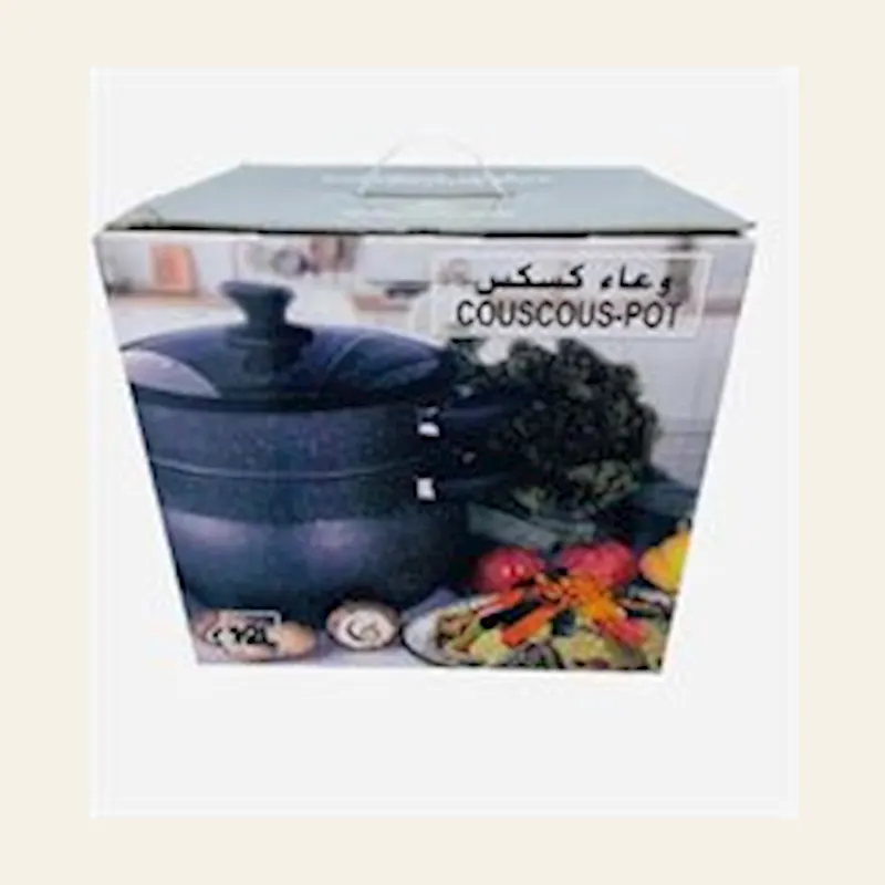 Coated Alum Couscous Pot BK 12Lx2 — wholesale tagines & cookware