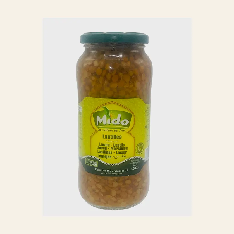 Mido Jarred Lentils 580 mLx12 — wholesale pantry & grains