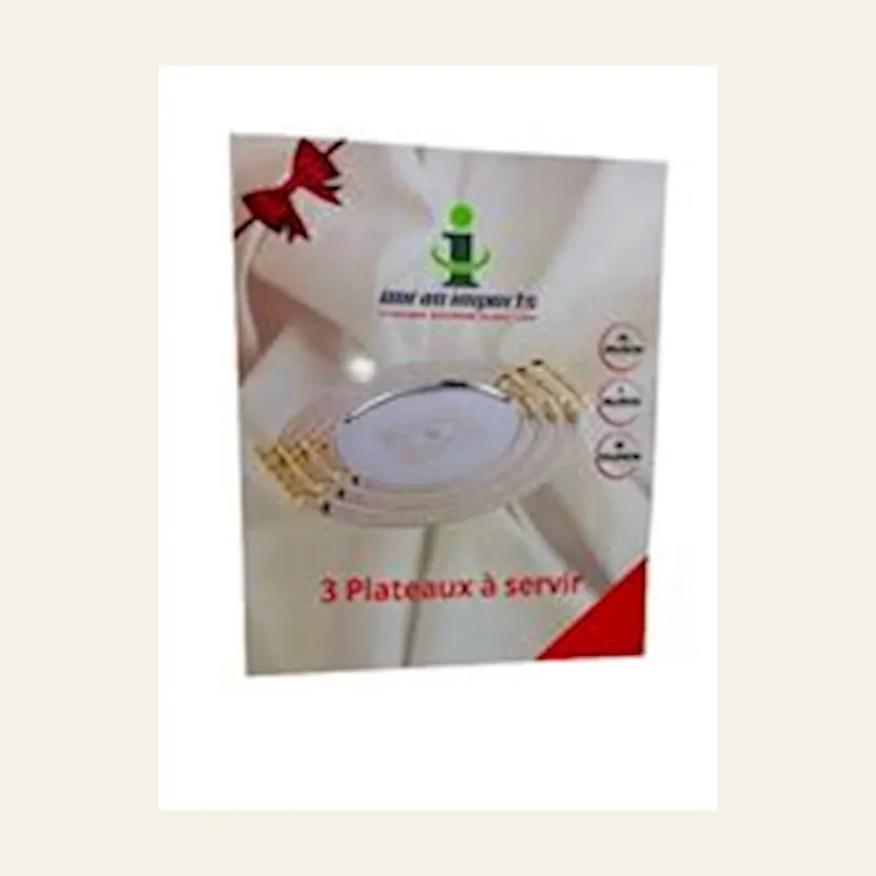 Serving Tray Oval SS Set of 3 XL L M — wholesale serveware