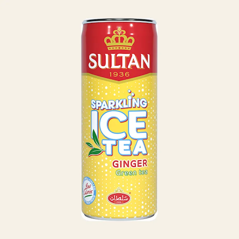 Sultan Ginger Sparkling Ice Tea 33cLx24 — wholesale tea & beverages