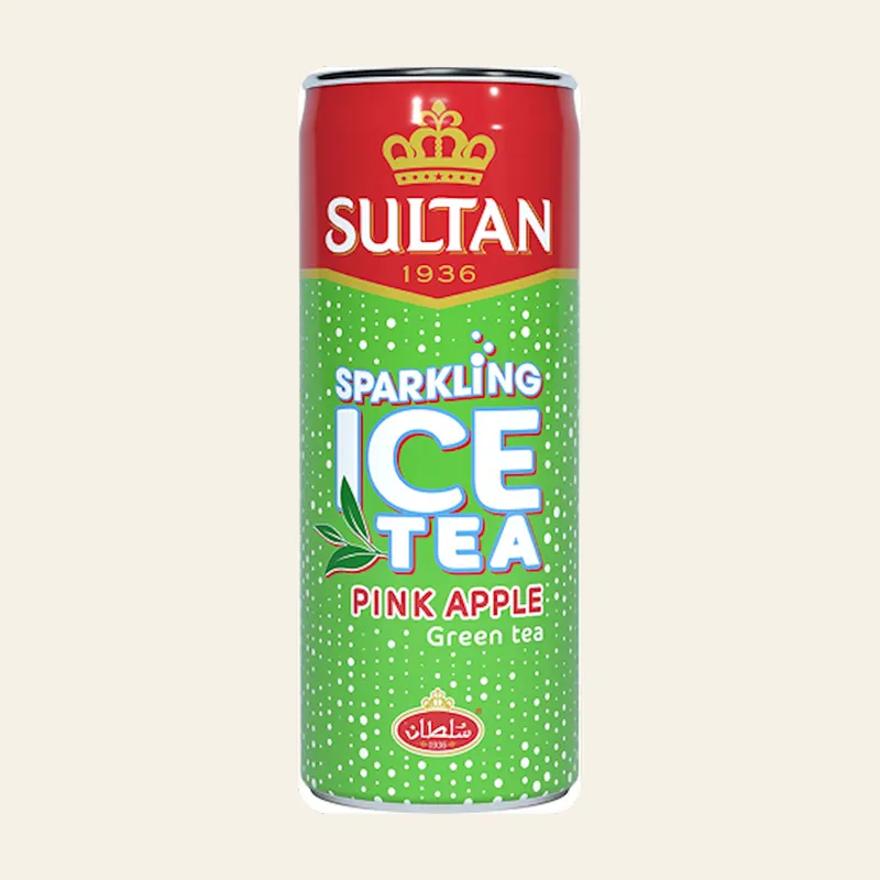 Sultan Pink Apple Sparkling Ice Tea 33cLx24 — wholesale tea & beverages