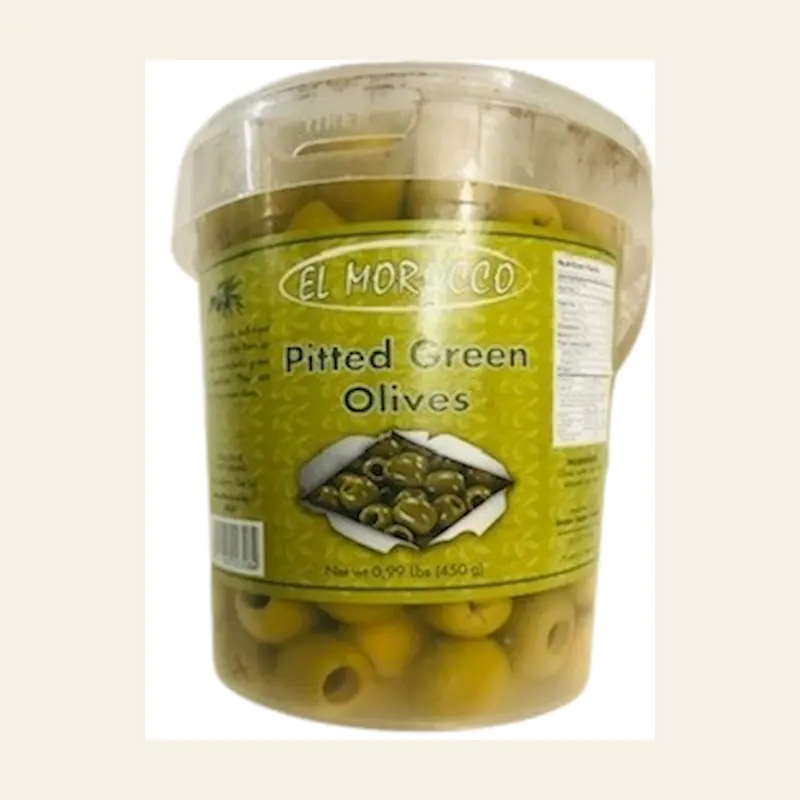 El Morocco Pitted Green Olives 450gx6 — wholesale pantry & grains