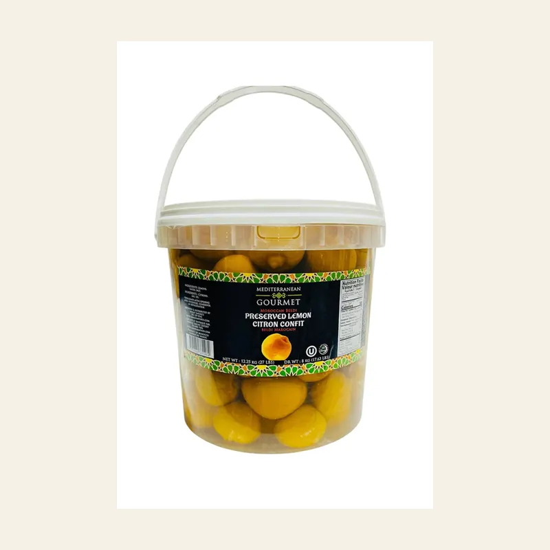 Med Gourmet Preserved Lemon Beldi Citron Confit 8Kgs (17.5 Lbs) — wholesale pantry & grains