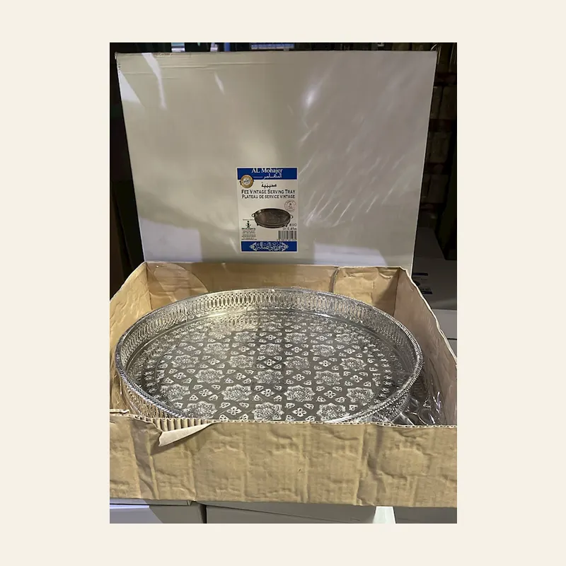 Serving Tray Round SS 35cm — wholesale serveware