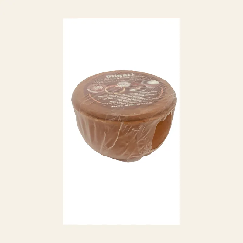 Turkish DURALI Clay Casserol Natural x2Pcs — wholesale tagines & cookware